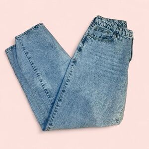 Good American Light Wash Wide Leg Jeans